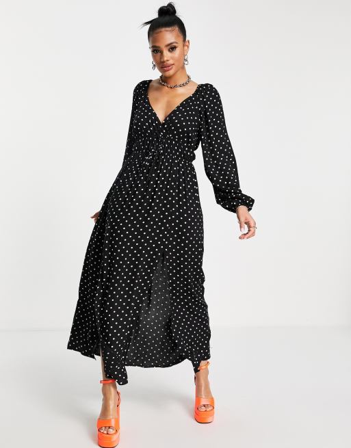 Asos white outlet polka dot dress