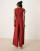 ASOS DESIGN gathered waist sleeveless jumpsuit in rust