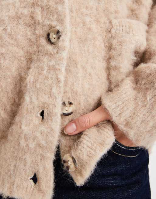 ASOS DESIGN - Geborsteld boyfriend vest in lichtbeige, 4 van 4