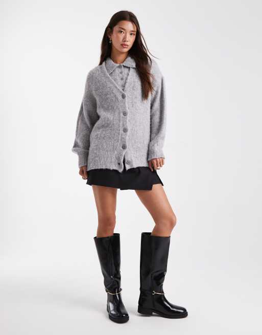 ASOS DESIGN - Geborsteld boyfriend vest in lichtgrijs, deel van co-ord set, 2 van 4