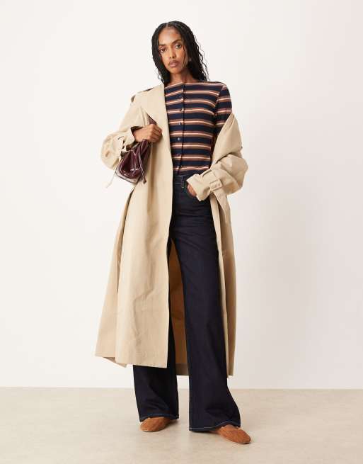 ASOS DESIGN - Geborstelde gestreepte top met met knopen in marineblauw, 2 van 4