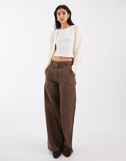 ASOS DESIGN gebreid batwingvest co-ord in crème, 2 van 4