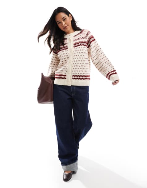 ASOS DESIGN - Gebreid Fair Isle vest in crème - view 1
