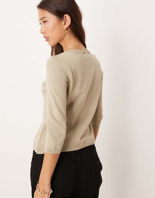 ASOS DESIGN - Gebreid vest in lichtkaki, 4 van 4