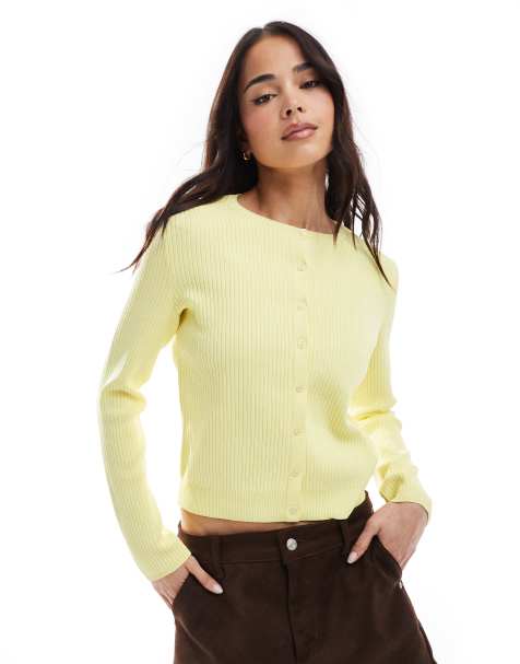 ASOS DESIGN - Gebreid vestje in lichtgeel - view 1