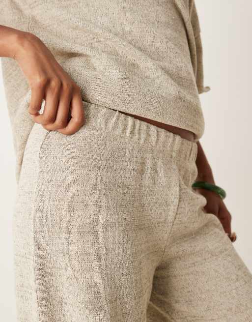 ASOS DESIGN - Gebreide broek met wijde pijpen in gemêleerd grijs, deel van co-ord set, 4 van 5