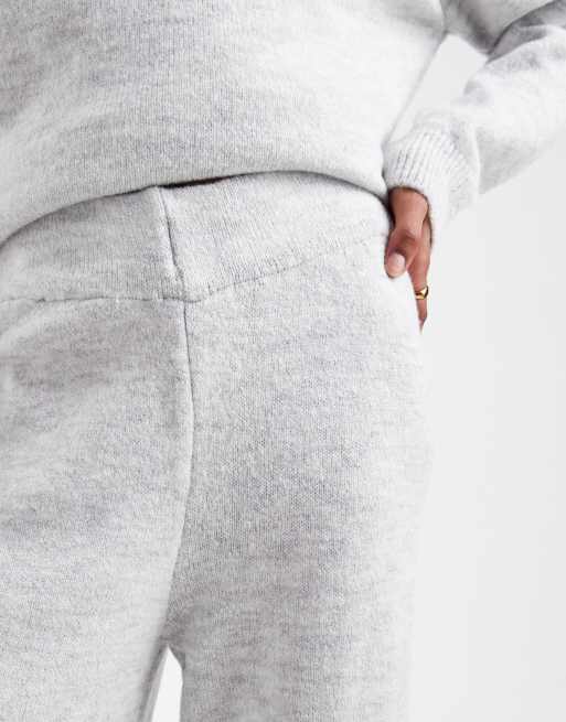 ASOS DESIGN - Gebreide broek (set) met wijde pijpen in grijs, 4 van 5