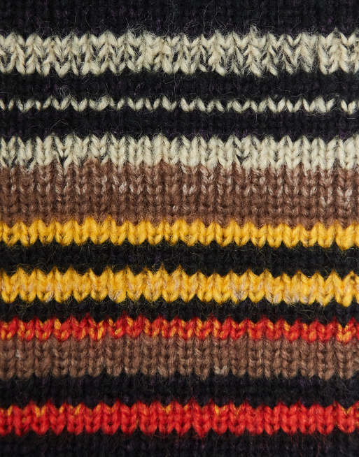ASOS DESIGN - Gebreide gestreepte armwarmers in multi, 3 van 3
