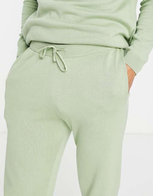 ASOS DESIGN - Gebreide joggingbroek in saliegroen, deel van co-ord set, 2 van 4