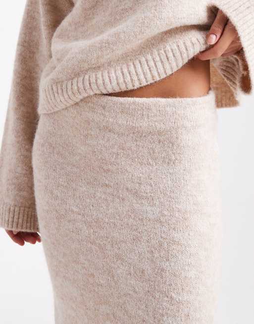 ASOS DESIGN - Gebreide maxi rok met wol, deel van co-ord set, 2 van 5
