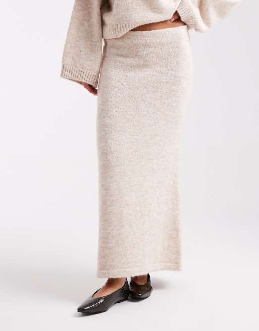 ASOS DESIGN - Gebreide maxi rok met wol, deel van co-ord set, 3 van 5
