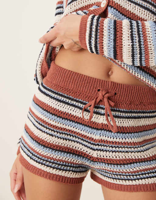 ASOS DESIGN - Gebreide micro short in multi, deel van co-ord set, 3 van 5