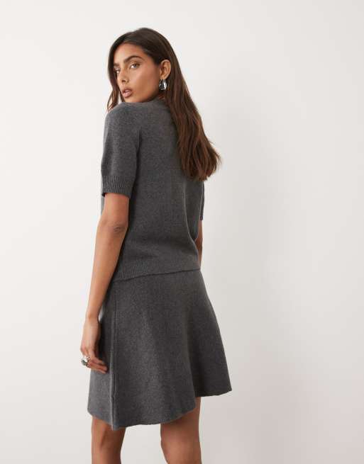 ASOS DESIGN gebreide minirok in antracietgrijs, 5 van 5