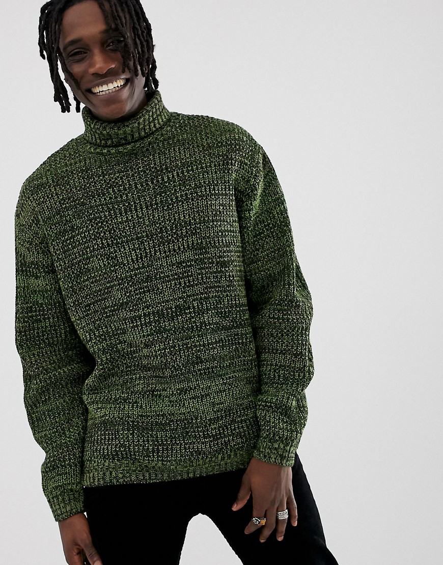 ASOS DESIGN - Gebreide oversized geribbelde trui in groen