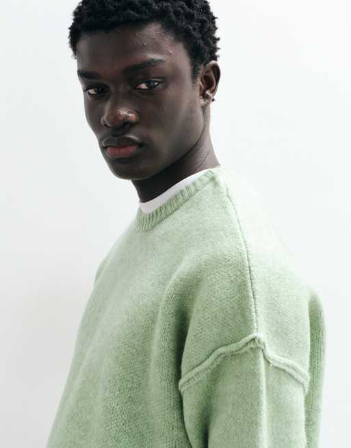 ASOS DESIGN gebreide oversized trui in saliegroen, 2 van 5