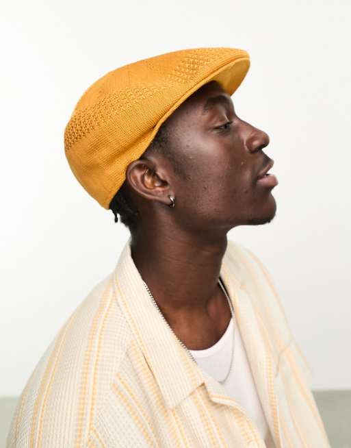 ASOS DESIGN - Gebreide platte pet in gebrand oranje