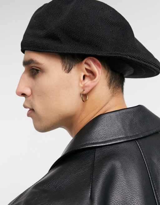 ASOS DESIGN - Gebreide platte pet in zwart