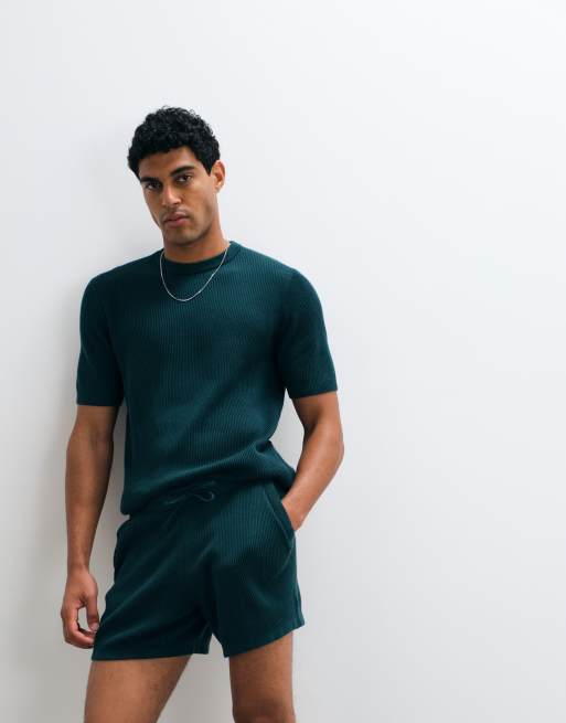ASOS DESIGN - Gebreide short in groen, deel van co-ord set , 2 van 5