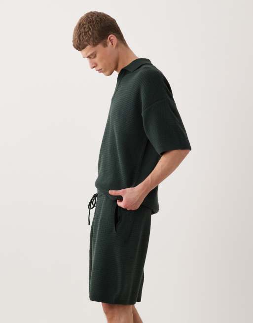 ASOS DESIGN - Gebreide short met wijde pijpen in groen, deel van co-ord set, 2 van 5
