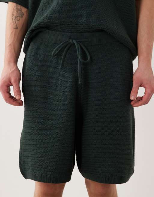 ASOS DESIGN - Gebreide short met wijde pijpen in groen, deel van co-ord set, 4 van 5