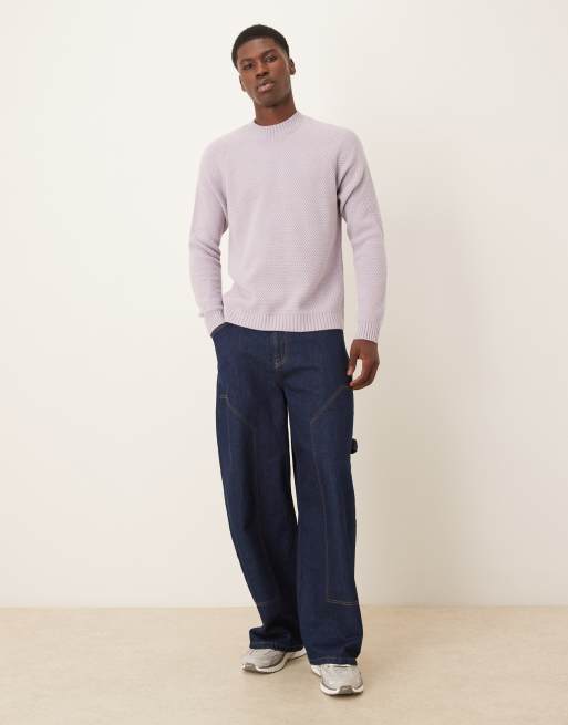 ASOS DESIGN - Gebreide trui met ronde hals in mauve, 2 van 5