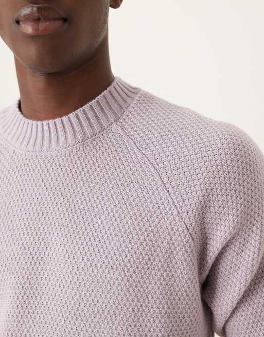 ASOS DESIGN - Gebreide trui met ronde hals in mauve, 5 van 5