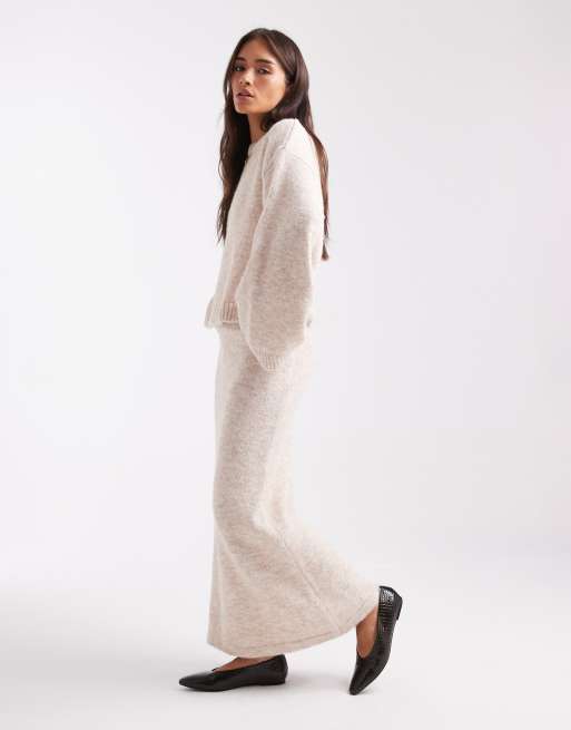 ASOS DESIGN - Gebreide trui van wolmix met wijde mouwen, deel van co-ord set, 2 van 4