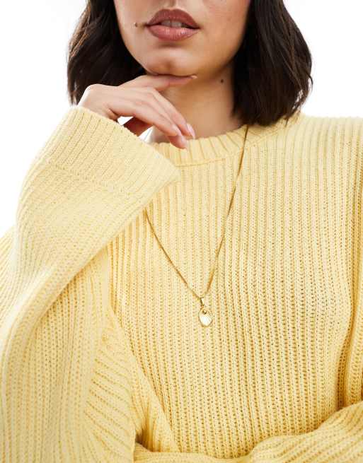 ASOS DESIGN - Gebreide visserstrui in lichtgeel, 4 van 4