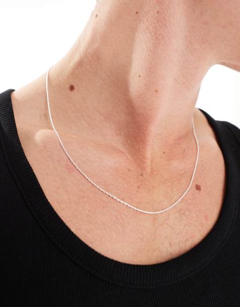 ASOS DESIGN - Gedraaide schakelketting van sterling zilver - view 1