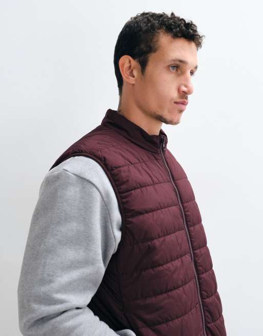 ASOS DESIGN – Gefütterte Pufferweste in Burgunderrot, 4 von 5