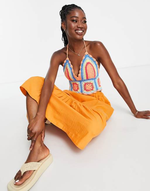 ASOS DESIGN - Gehaakte cami-top in blauw, 4 van 4