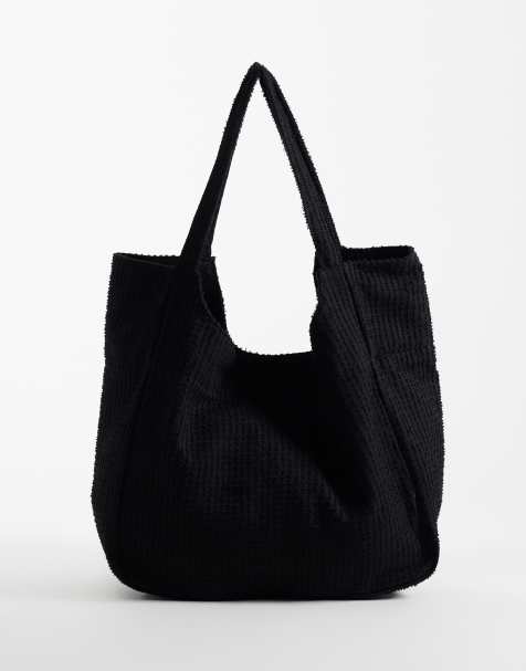 ASOS DESIGN gehäkelte Tote-Bag in Schwarz - view 1