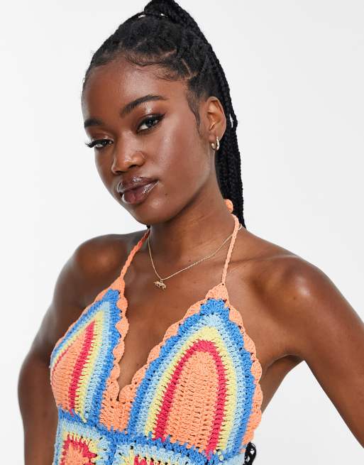 ASOS DESIGN – Gehäkeltes Camisole in Blau, 3 von 4