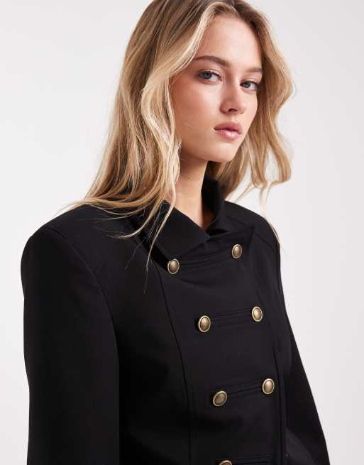 ASOS DESIGN - Gekrompen jasje in drummer-stijl in zwart, 2 van 4