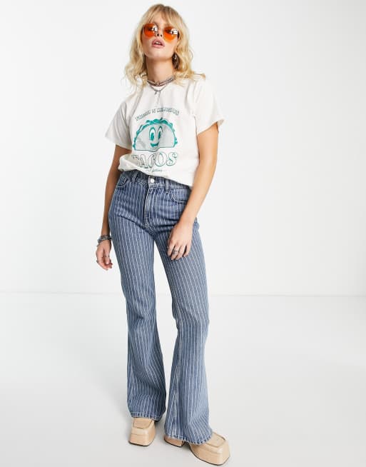 ASOS DESIGN - Gekrompen T-shirt met grafische tacoprint in wit, 4 van 4