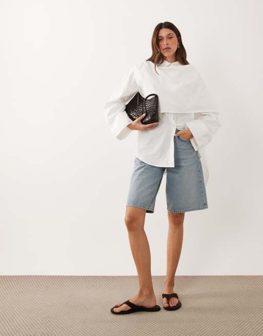 ASOS DESIGN - Gelaagd overhemd in wit, 2 van 4