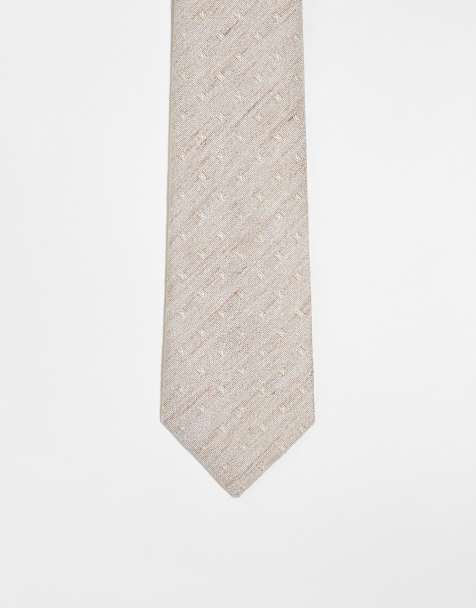 ASOS Design – Gemusterte Krawatte in Neutral - view 1