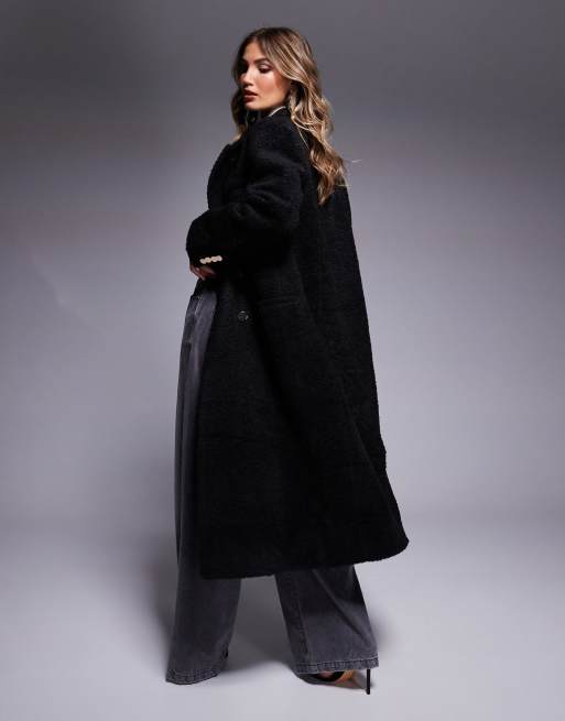 Jacket Mantel Boucle Schwarz Coat Boucle Mantel Comma Comma Mantel