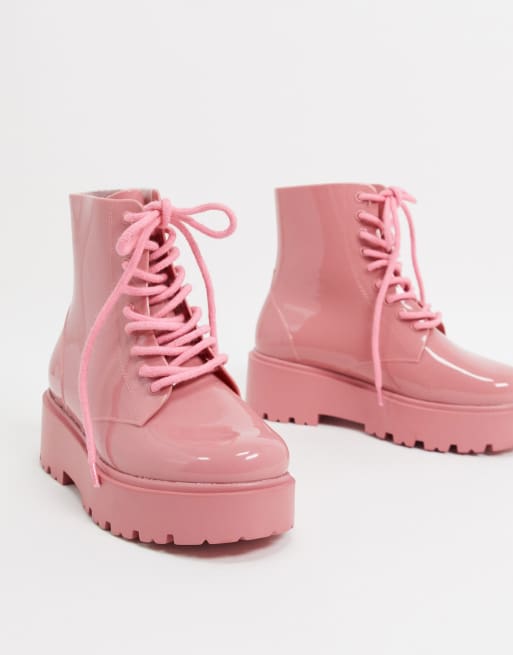 Pink 2025 lace boots