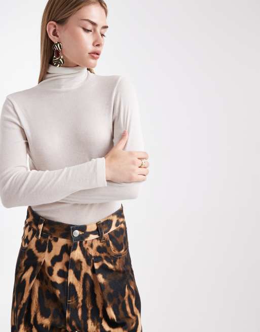 ASOS DESIGN - Gennemsigtig marineblå longline-top med rullekrave, 2 af 4