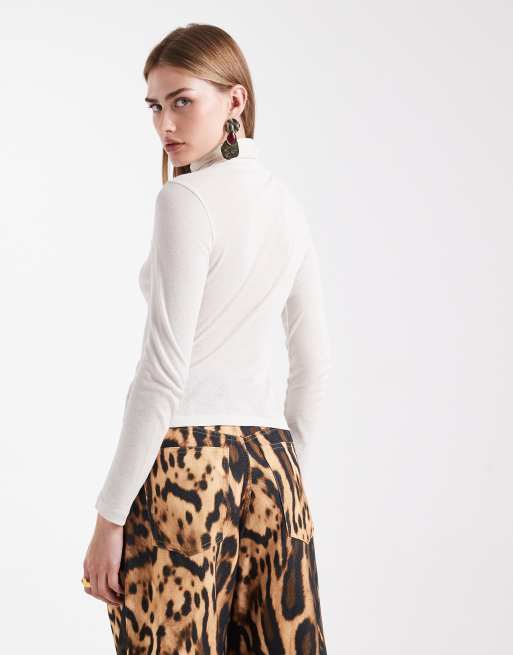 ASOS DESIGN - Gennemsigtig marineblå longline-top med rullekrave, 4 af 4