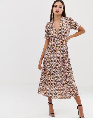 next geo print dress