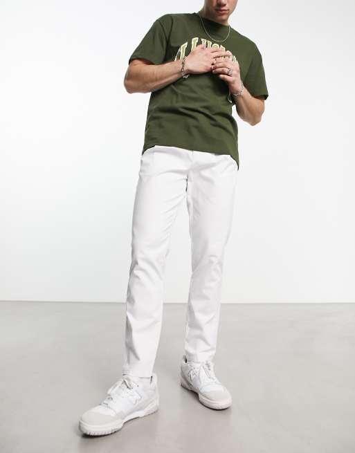 ASOS DESIGN - Geplooide chino in wit