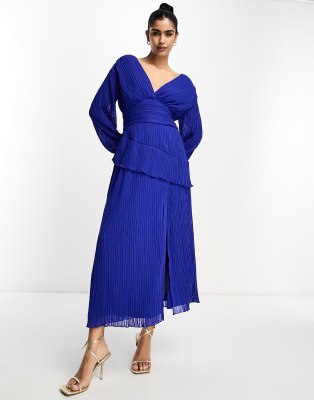 Haloumoning Meisjesjurk, casual, ruches, mouwen, midi-jurk, kinderen