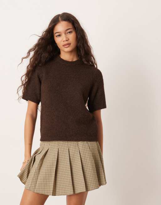 ASOS DESIGN - Geplooide minirok met ruiten, 2 van 5