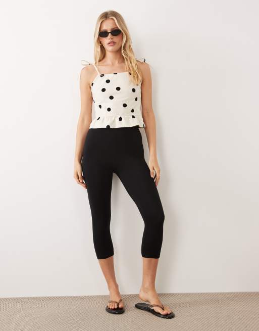 ASOS DESIGN – Gepunktetes Denim-Oberteil mit Bindedetail, 2 von 4