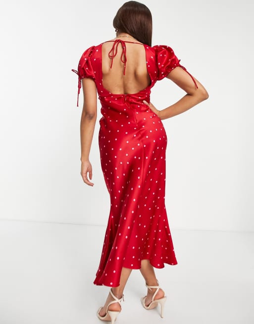 Asos red polka dot dress new arrivals