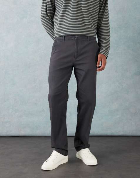 ASOS DESIGN – Gerade geschnittene Chinohose in Anthrazit - view 1
