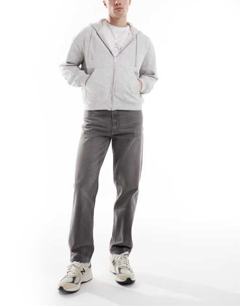 ASOS DESIGN – Gerade geschnittene Jeans in grauer Vintage-Waschung - view 1
