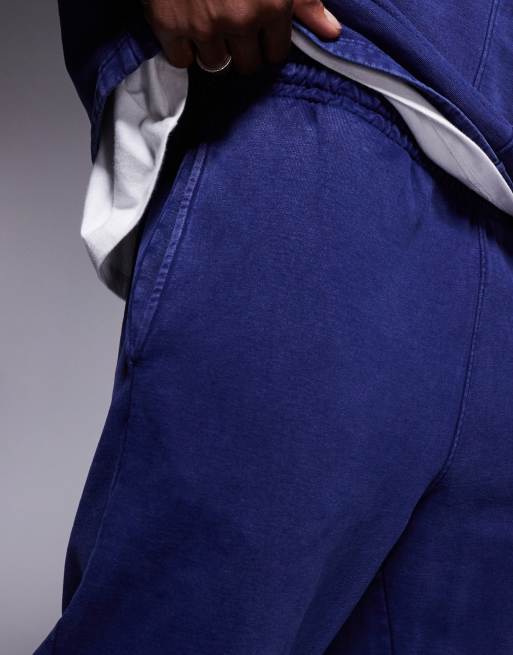 ASOS DESIGN – Gerade geschnittene Jogginghose in verwaschenem Marineblau, Kombiteil, 2 von 5